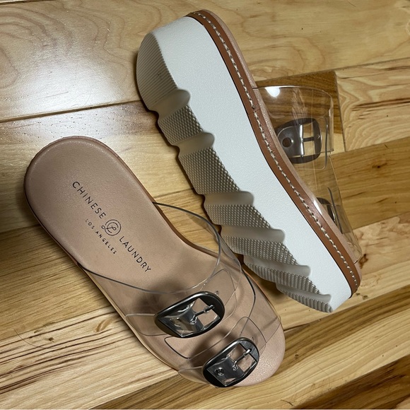 Clear Platform Sandals - Picture 1 of 3